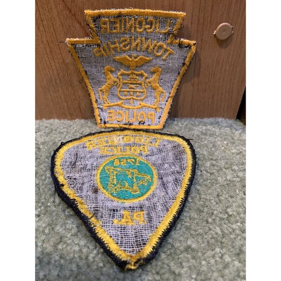 Two Large 4” vintage “Ligonier Police”  patch Lot.  “1758 Pennsylvania Township” - Picture 2 of 2